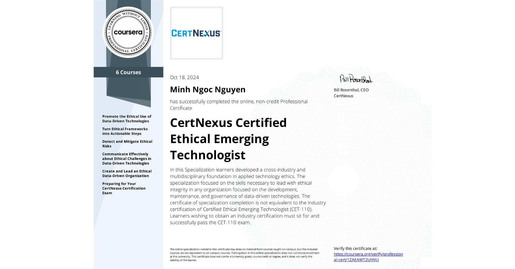 CertNexus Certified Ethical Emerging Technologist